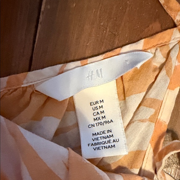 H&M Vibrant Orange and White Patterned Mini Dress - Picture 2 of 3